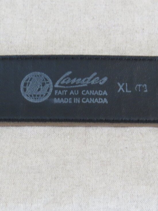 Landes Leather Belt with Faux Turquoise Buckle SIZE XL Tan Brown, Made in Canada main image 6